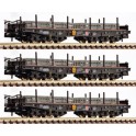 Wagons transport matériaux type Samms DB AG, set de 3, Epoque 5
