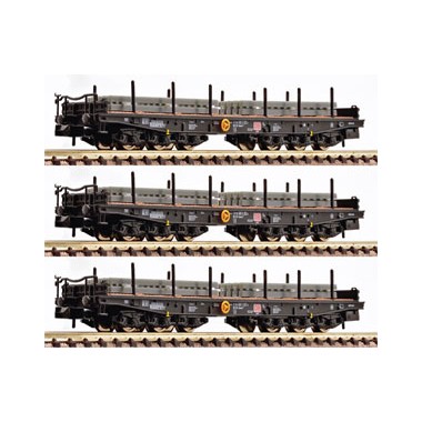 Wagons transport matériaux type Samms DB AG, set de 3, Epoque 5