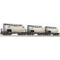 Wagons Citerne à citerne coudée, type Zacens, ÖBB, set de 3, Epoque 5