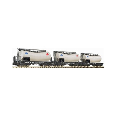 Wagons Citerne à citerne coudée, type Zacens, ÖBB, set de 3, Epoque 5