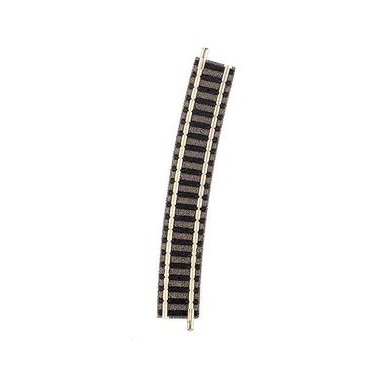 Rail courbe N ballasté Fleischmann rayon R3 396.4 mm 15°