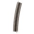 Rail courbe N ballasté Fleischmann rayon R3 396.4 mm 15°