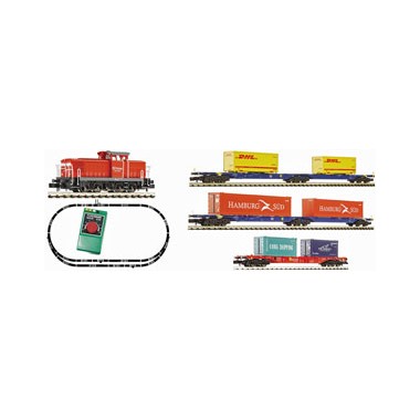 Coffret de départ Train de marchandises avec locomotive diesel DBAG, Epoque 5