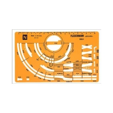 Gabarit de traçage de rails N ballast Fleischmann