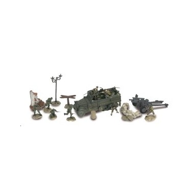 Miniature Half-Track M3A1 U.S.+ Canon 105, 2ème GM