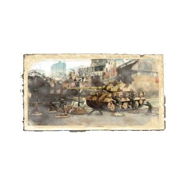Miniature Königstiger, 2ème GM, Normandie 1944, avec soldats
