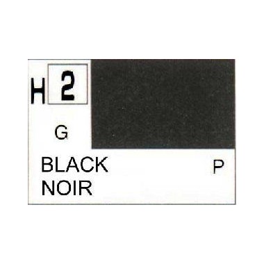 Gunze H2 Noir Brillant peinture acrylique 10 ml