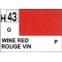 Gunze H43 Rouge Vin Brillant peinture acrylique 10 ml
