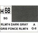 Gunze H68 Gris Foncé Satiné peinture acrylique 10 ml