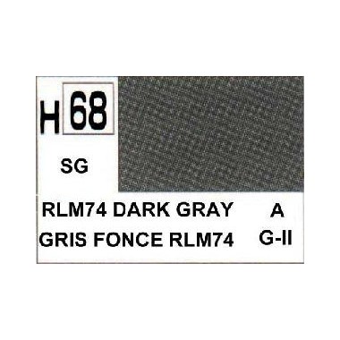 Gunze H68 Gris Foncé Satiné peinture acrylique 10 ml