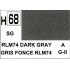 Gunze H68 Gris Foncé Satiné peinture acrylique 10 ml