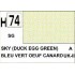 Gunze H74 Vert Oeuf Canard Satiné peinture acrylique 10 ml