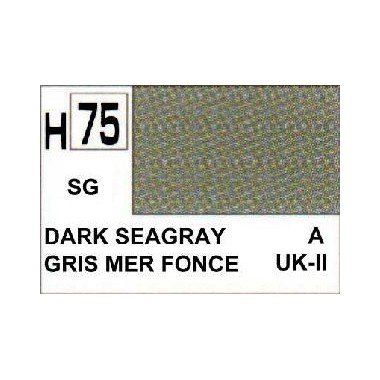 Gunze H75 Gris Mer Foncé Satiné peinture acrylique 10 ml