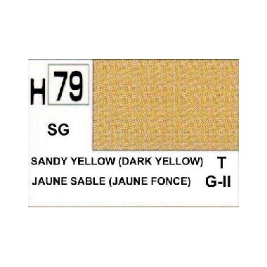 Gunze H79 Jaune Sable Foncé Satiné peinture acrylique 10 ml