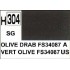 Gunze H304 Vert Olive FS34087 Satiné peinture acrylique 10 ml