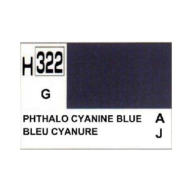 Gunze H322 Bleu Cyanine Brillant peinture acrylique 10 ml