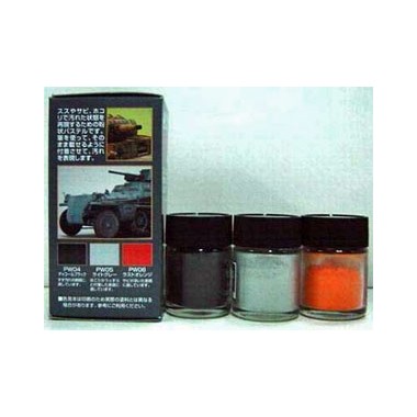 Assortiment de Pastels n°2 : Noir Charbon, Gris Clair, Rouille