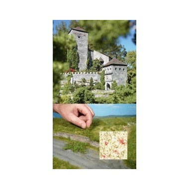 Plaque de feuillage "Heki Flor" blanc floraison 280 x 140 mm