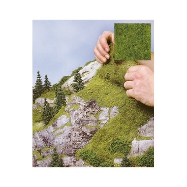 Tapis d'herbe hyper flexible vert prairie de montagne, 280 x 140 mm