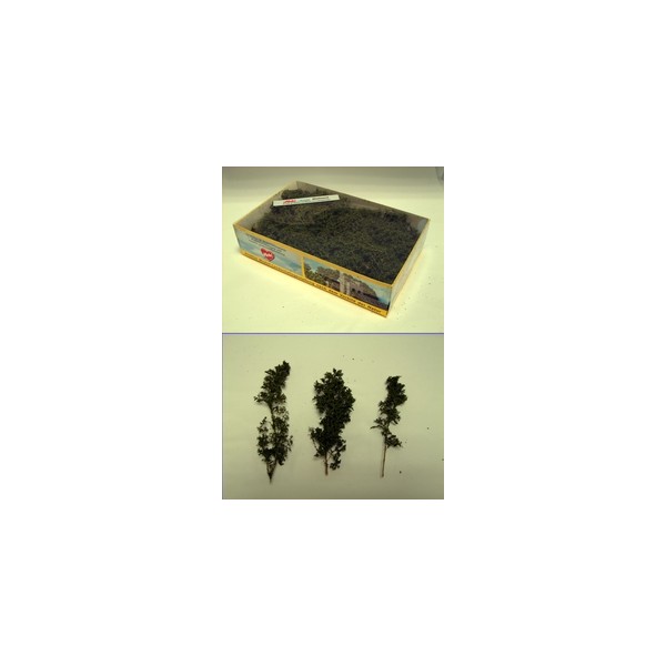 Kit Modélisme - 28 Pièces Arbres Et Buissons Artificiels Réalistes + Herbe Statique - Pour Maison De Poupée, Train Miniature, Diorama