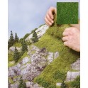 Tapis d'herbe haute hyper flexible vert sol de foret, 400 x 400 mm