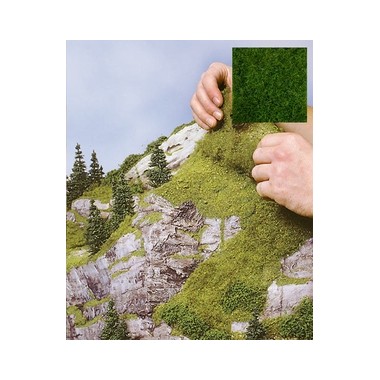 Tapis d'herbe haute hyper flexible vert foncé, 400 x 400 mm