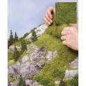 Tapis d'herbe haute hyper flexible vert prairie de montagne, 400 x 400 mm