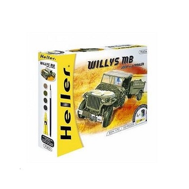 Maquette Jeep Willis U.S. + remorque, 2ème GM