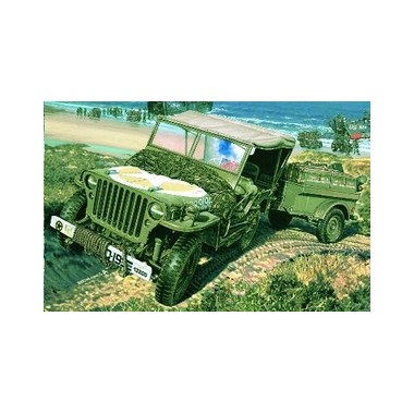 Maquette Jeep Willis 1/4t avec remorque, 2ème GM