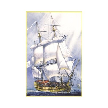 Maquette Le Superbe, corvette française 1759