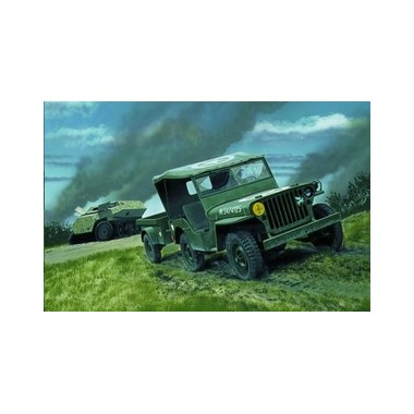 Maquette Jeep Willis avec remorque, 2ème GM
