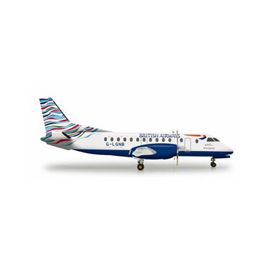 Miniature Saab 340 British Airways Waves of the City