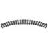 Rail courbe HO Hornby Rayon R1 371 mm 45°