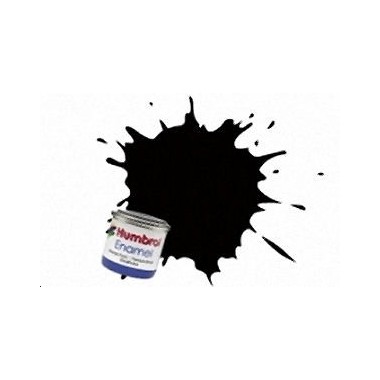 Humbrol 201 Noir metallisé, peinture Enamel Pot 14 ml