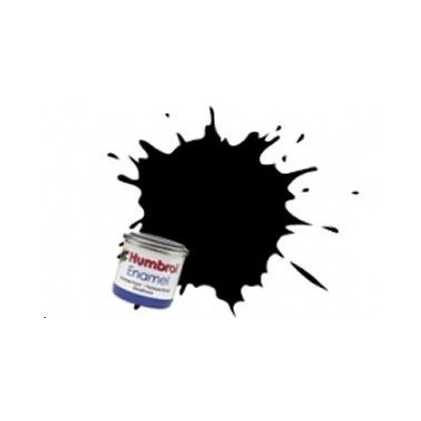 Humbrol 85 Noir satine, peinture Enamel Pot 14 ml