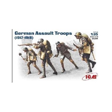 Figurines maquettes Sturmtruppen allemandes, 1ère GM 1917/1918