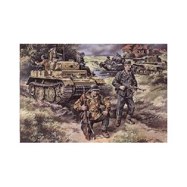 Maquette Groupe de reconnaissance allemand, 2ème GM Arnhem 1944 Maquette Groupe de reconnaissance allemand, 2ème GM Arnhem 1944