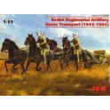 Maquette Train d'artillerie regimental sovietique (4 chevaux et caisson)