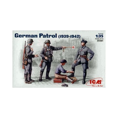 Figurines maquettes Patrouille allemande, 2ème GM 