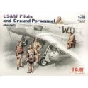 Figurines maquettes Pilotes et personnel au sol USAAF, 2ème GM