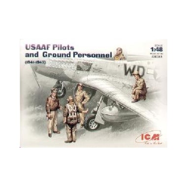 Figurines maquettes Pilotes et personnel au sol USAAF, 2ème GM