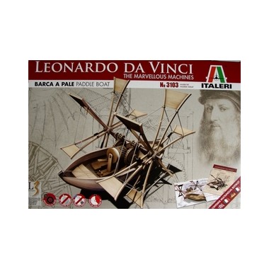 Maquette Bateau à aubes de Leonard de Vinci