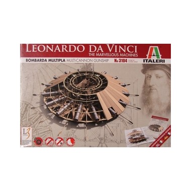 Maquette Bombarde multiple, de Leonard de Vinci