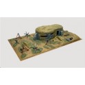Maquette bunker et accessoires, 2ème GM