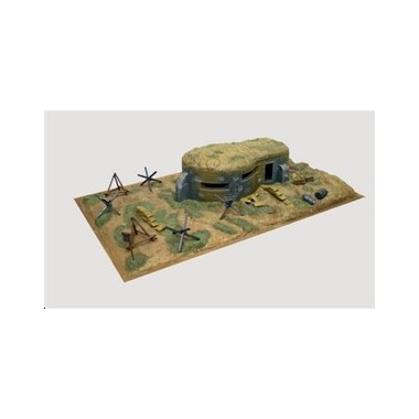 Maquette bunker et accessoires, 2ème GM