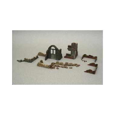 Maquette murs et ruines, 2ème GM