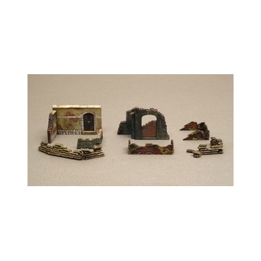 Maquette murs et ruines, 2ème GM