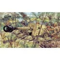 Figurines maquettes PAK 40 AT allemand avec servants, 2ème GM