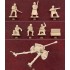 Figurines maquettes PAK 40 AT allemand avec servants, 2ème GM