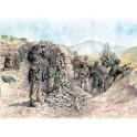 Figurines Parachutistes allemands en uniforme tropical, 2ème GM